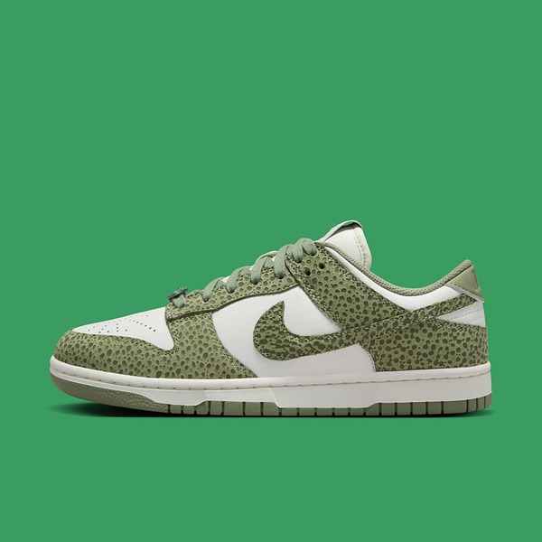 ★ナイキ★大人気 Nike Dunk Low Safari Print Oil Green 追跡可 Nike Dunk Low